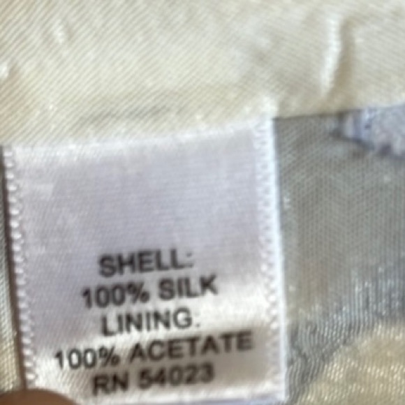 Banana Republic silk black and white skirt size 6 beautiful pattern lined career - Picture 8 of 11